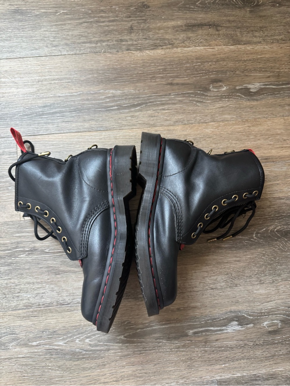Dr. Martens 1460 Year of the Rabbit Leather Lace Up Boots Black Men 7/ Women 8 - Picture 2 of 8